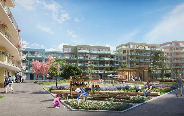 Oversiktsbilde av boligblokker